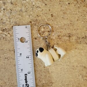 3-D Printed Pug Keychain